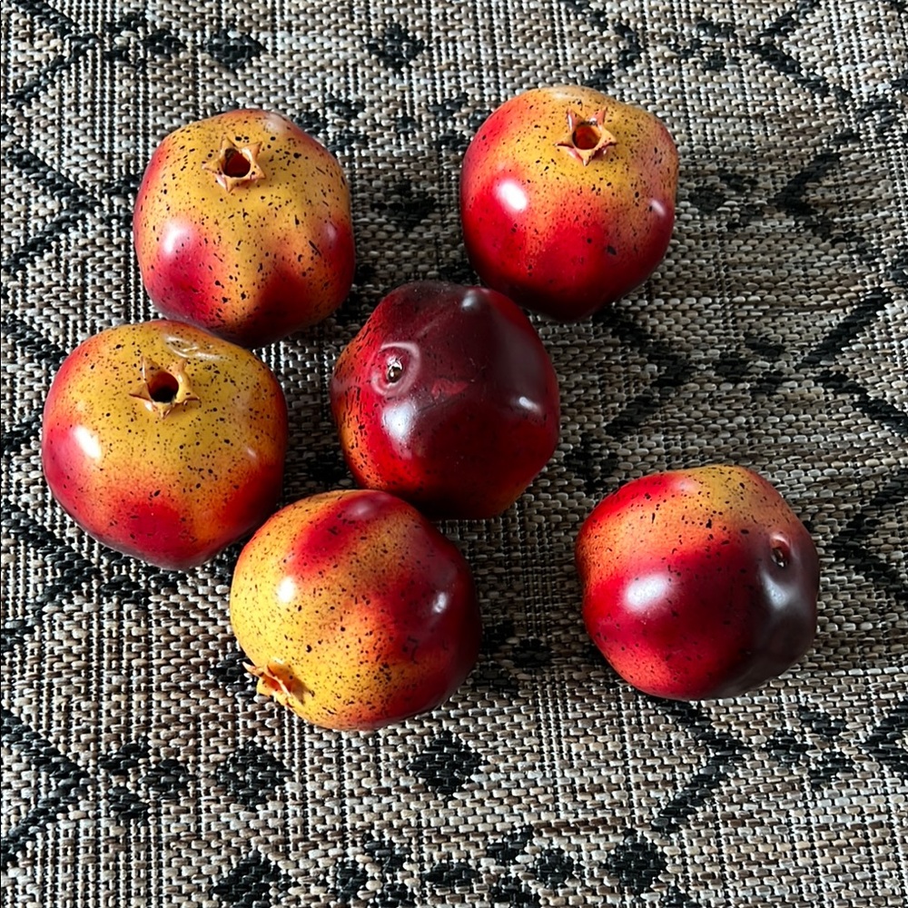 Decorative Red and Yellow Faux Pomegranates